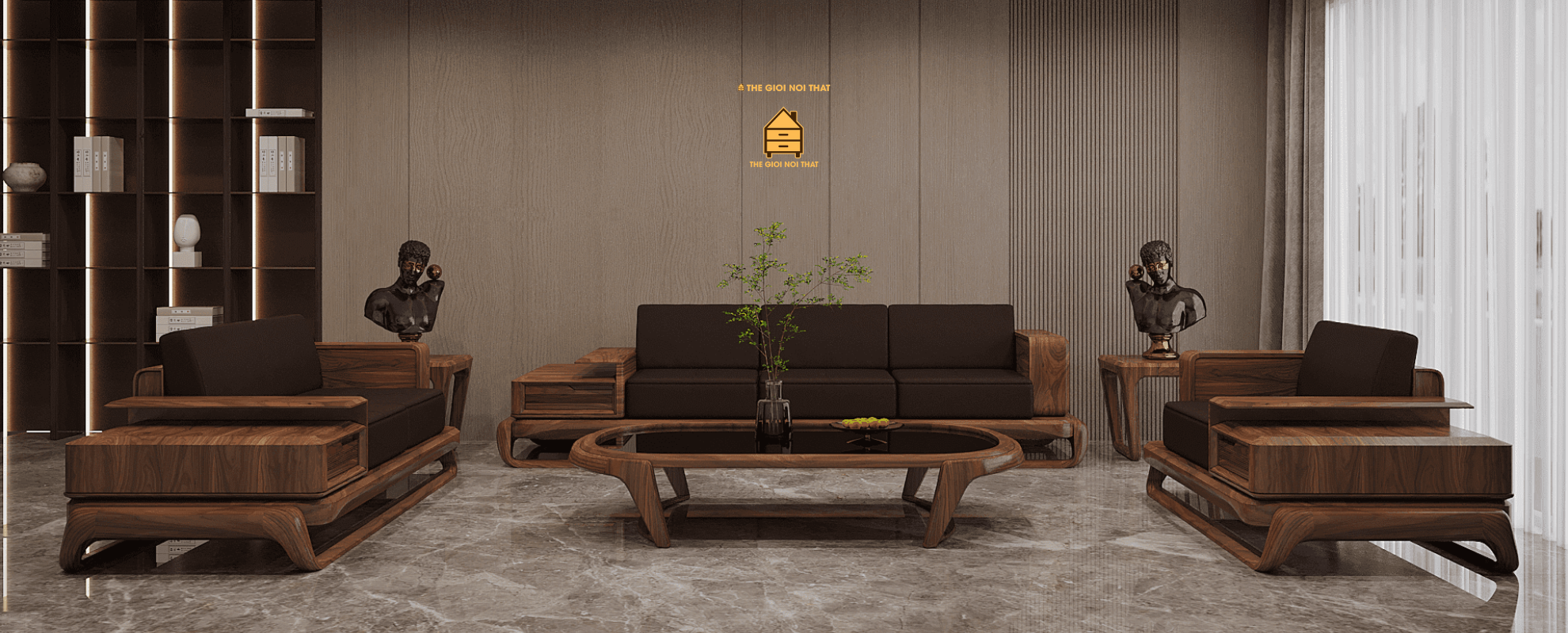 Sofa gỗ tự nhiên