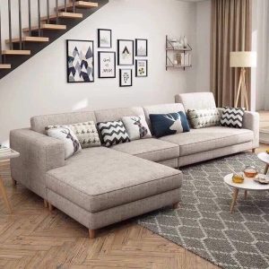 Ghế sofa da phòng khách hiện đại