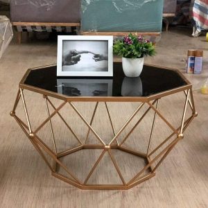 Bàn trà kim cương mặt kính cường lực