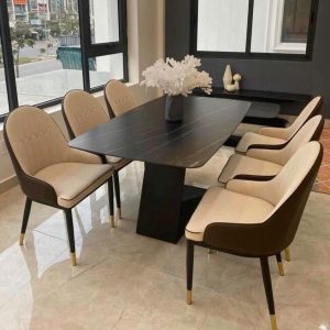 Bàn Ăn Mặt Đá Ghế Nelson 6 Ghế Nhập Khẩu