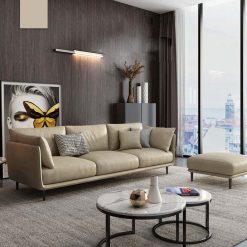 Ghế sofa da phòng khách hiện đại
