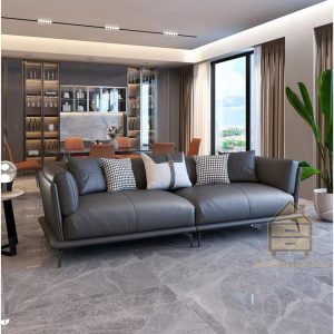 Ghế sofa da phòng khách hiện đại
