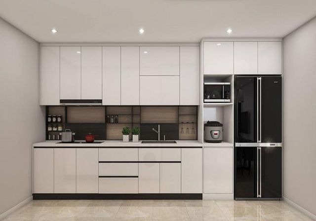 Tủ bếp nhựa Acrylic cốt chống ẩm