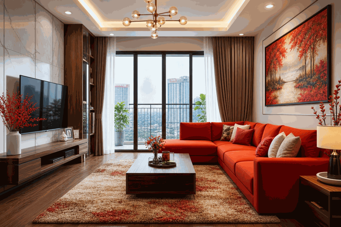 màu sofa hợp mệnh Hỏa