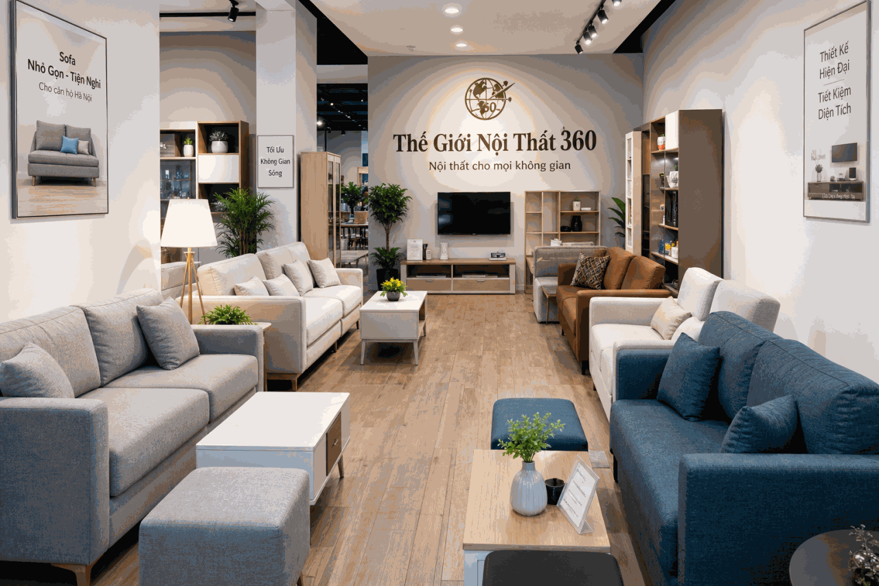 Showroom Sofa chung cư nhỏ Hà Nội