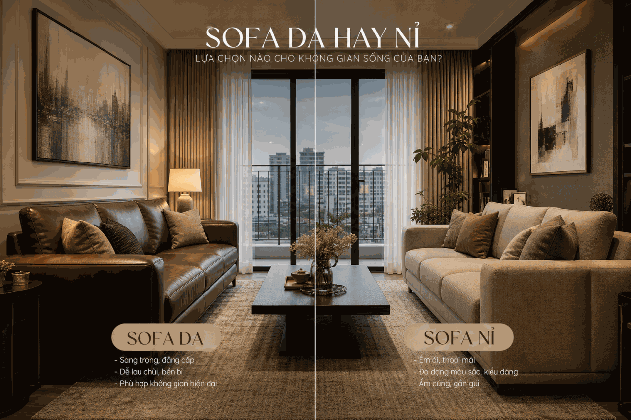 sofa da hay nỉ tốt hơn