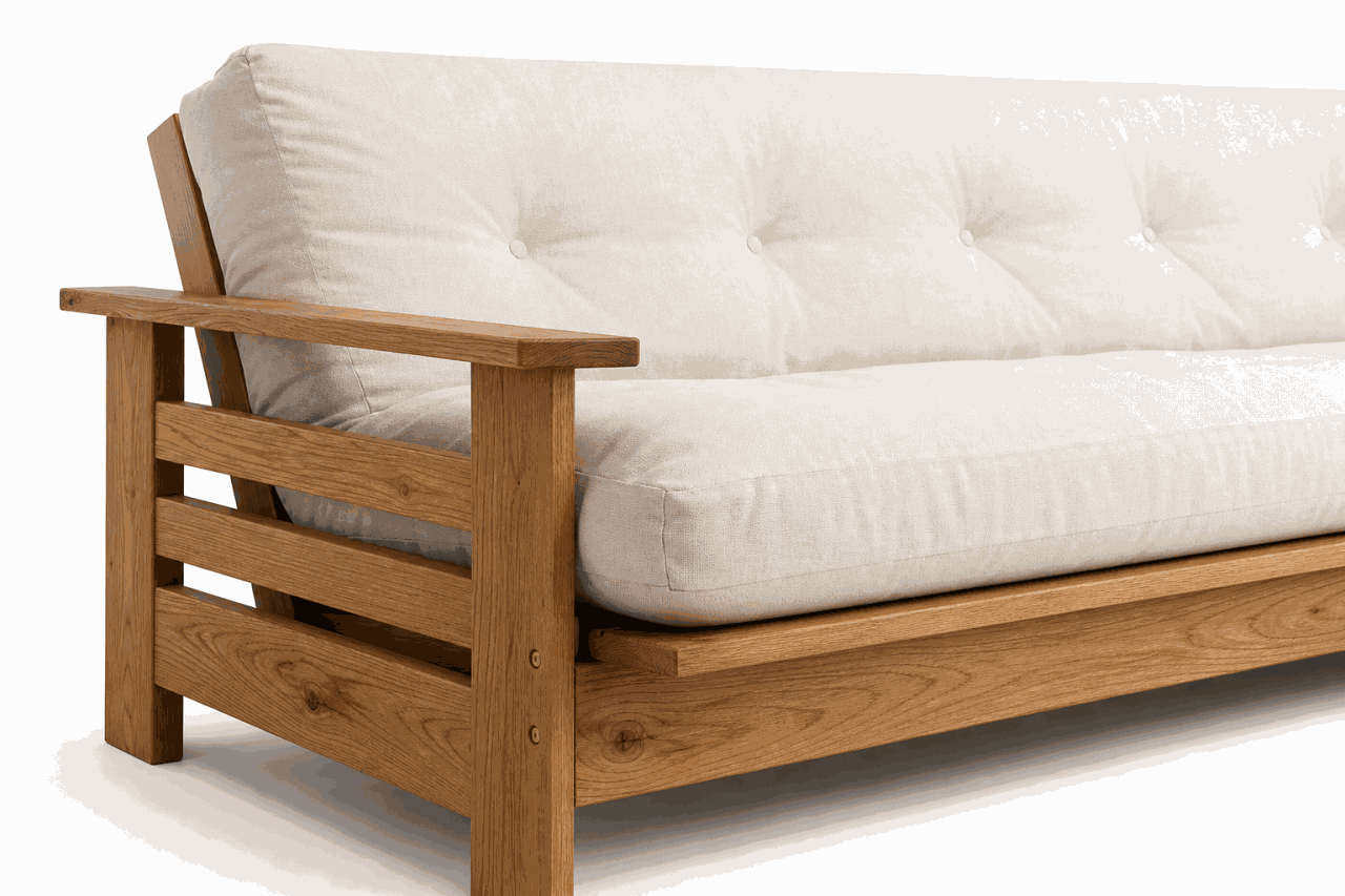 Sản phẩm sofa giường gỗ tự nhiên tại xưởng