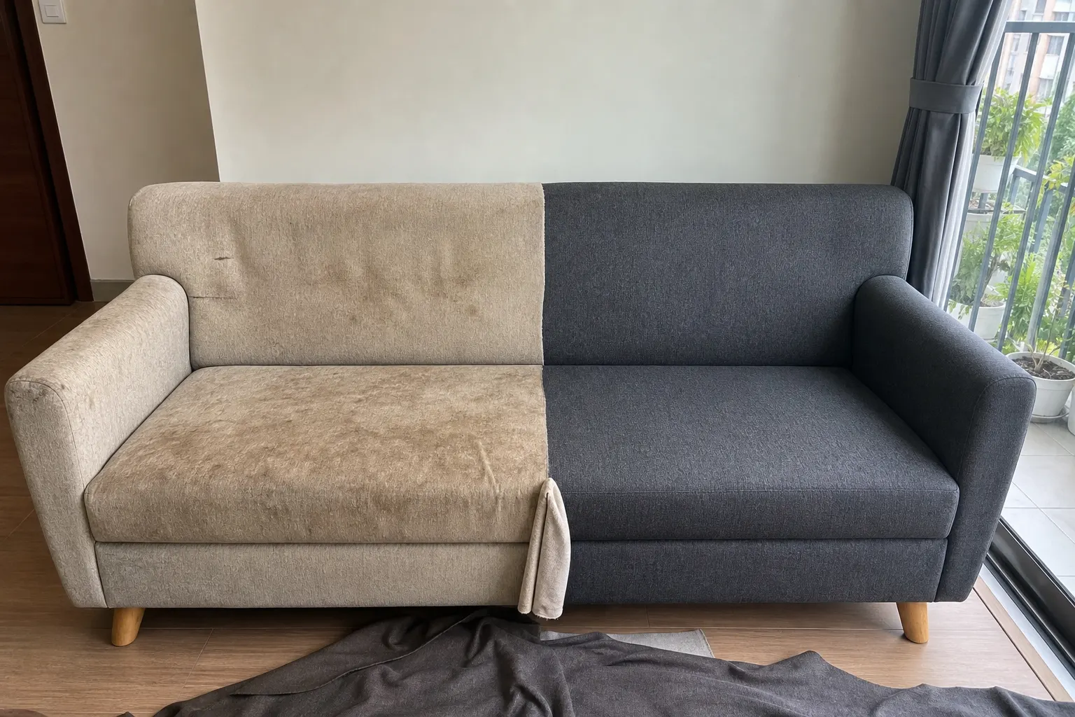 trước sau bọc lại ghế sofa góc tại Hải Phòng