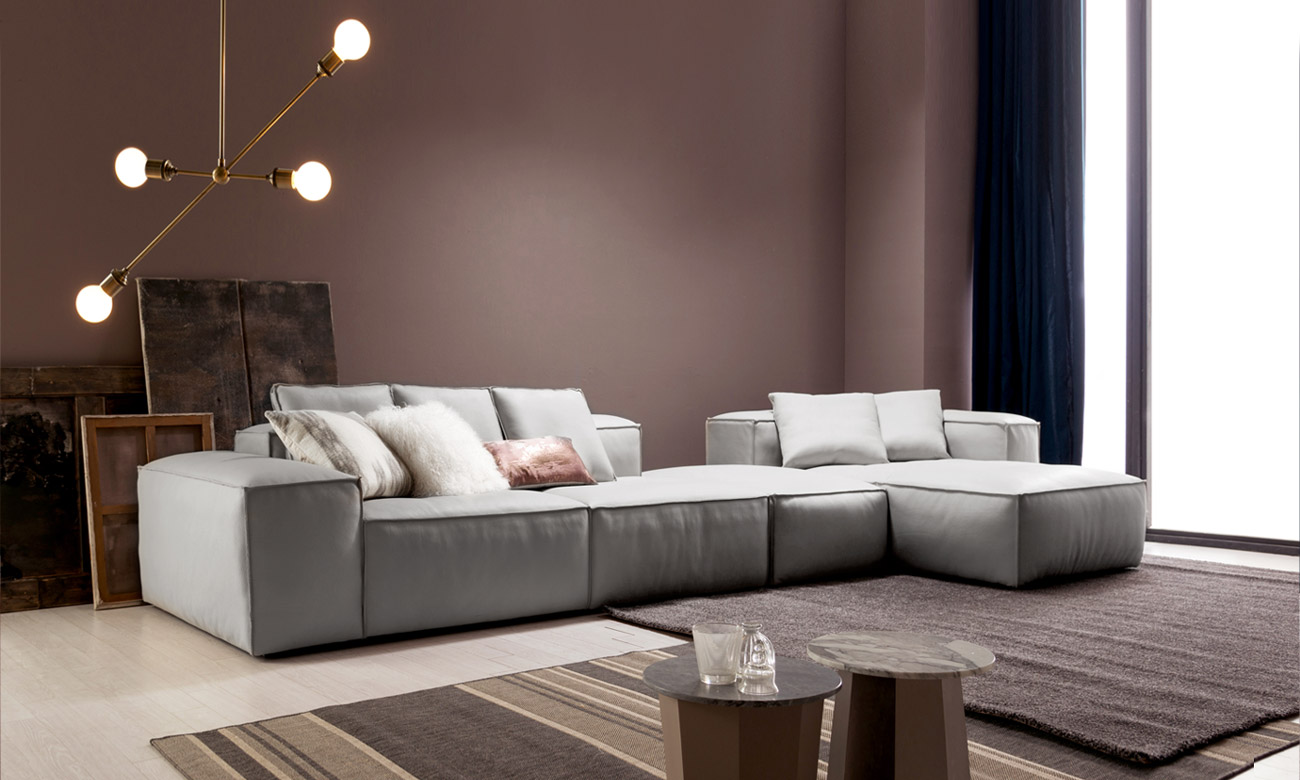 Ghế sofa 4 chỗ dạng couch da nguyên tấm da bò Schrenck tự nhiên () kèm kèm 5 gối - sofa góc chữ L 4 chỗ - ảnh 1 | Ghế Sofa 360