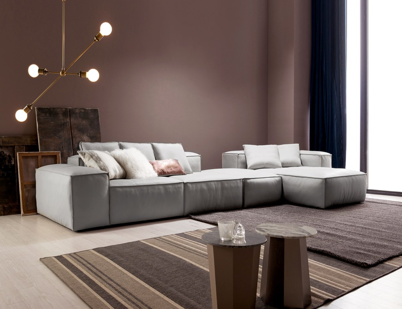 Ghế sofa 4 chỗ dạng couch da nguyên tấm da bò Schrenck tự nhiên () kèm kèm 5 gối - sofa góc chữ L 4 chỗ - ảnh 2 | Ghế Sofa 360