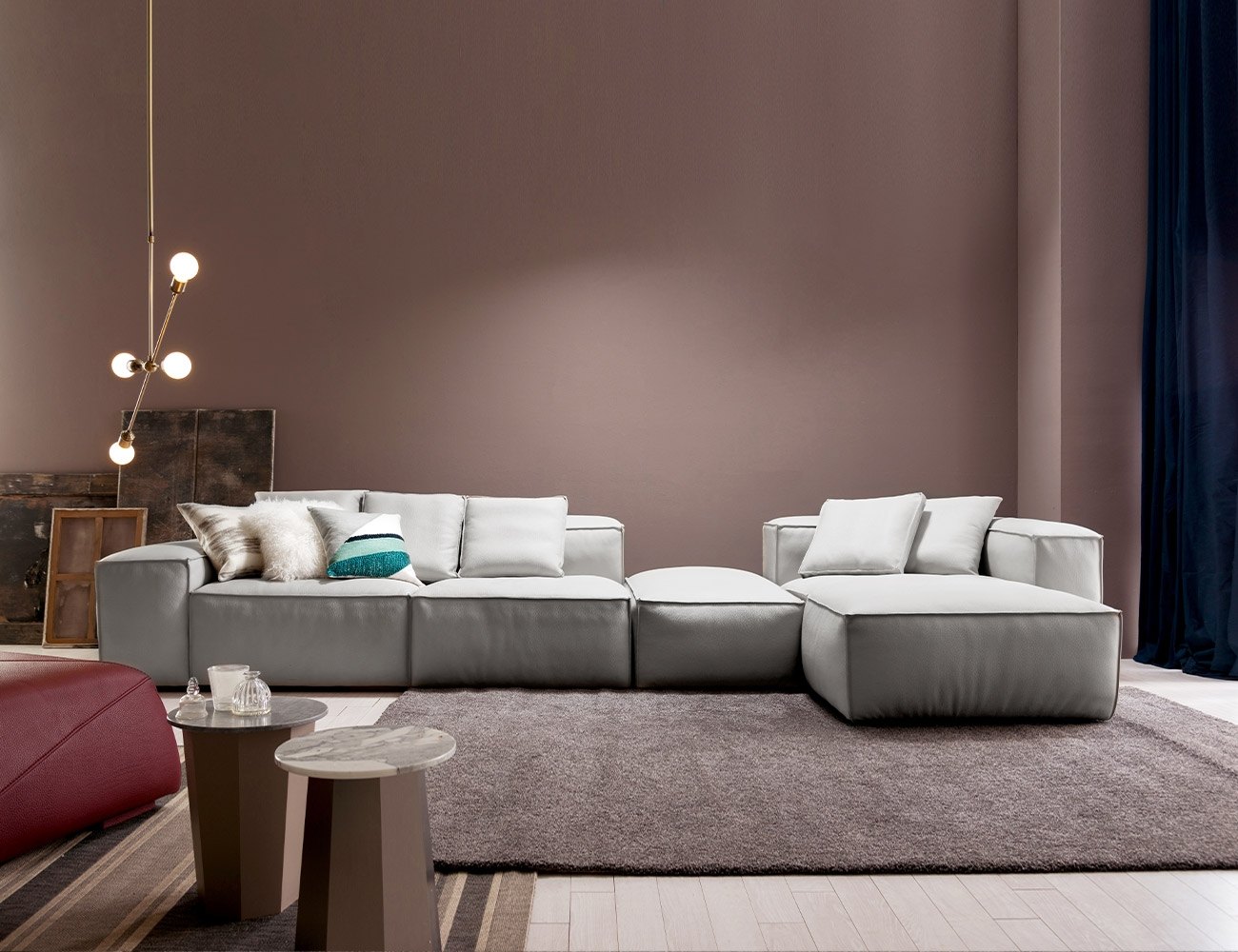 Ghế sofa 4 chỗ dạng couch da nguyên tấm da bò Schrenck tự nhiên () kèm kèm 5 gối - sofa góc chữ L 4 chỗ - ảnh 3 | Ghế Sofa 360
