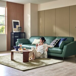 Alternative view of Ghế sofa 4 chỗ da bò tự nhiên