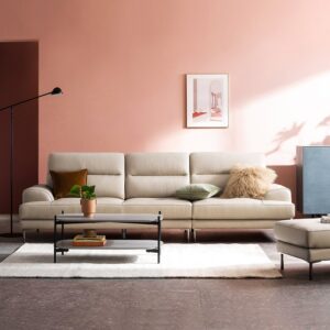 Alternative view of Ghế sofa 4 chỗ da bò tự nhiên