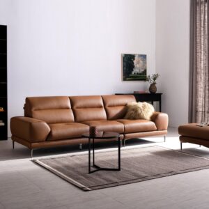 Alternative view of Ghế sofa 4 chỗ da bò tự nhiên