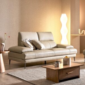 Ghế sofa 3 chỗ da bò tự nhiên kèm 1 gối