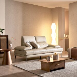 Alternative view of Ghế sofa 3 chỗ da bò tự nhiên kèm 1 gối