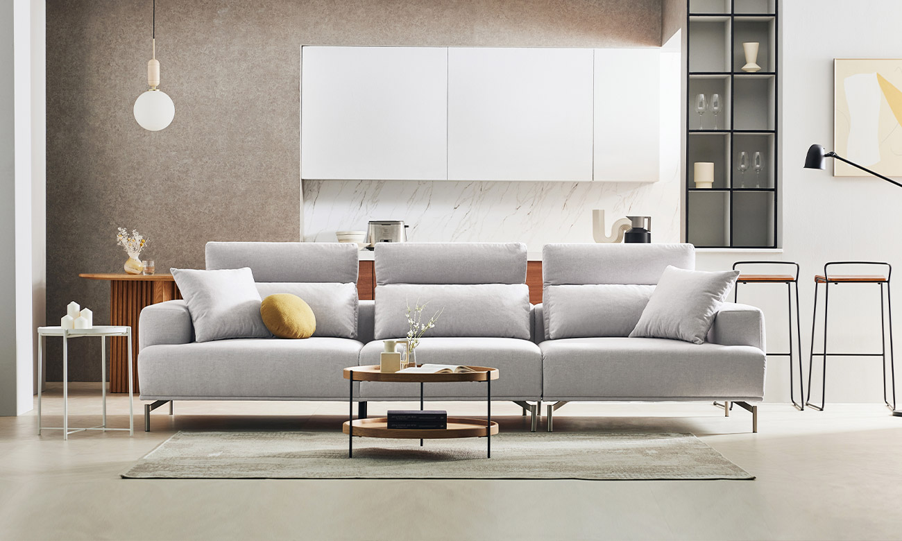 Ghế sofa 4 chỗ có chức năng vải Zenwave kèm 5 gối (gối 3 cái / gối 2 cái) - ghế sofa bọc nỉ 4 chỗ - ảnh 1 | Ghế Sofa 360
