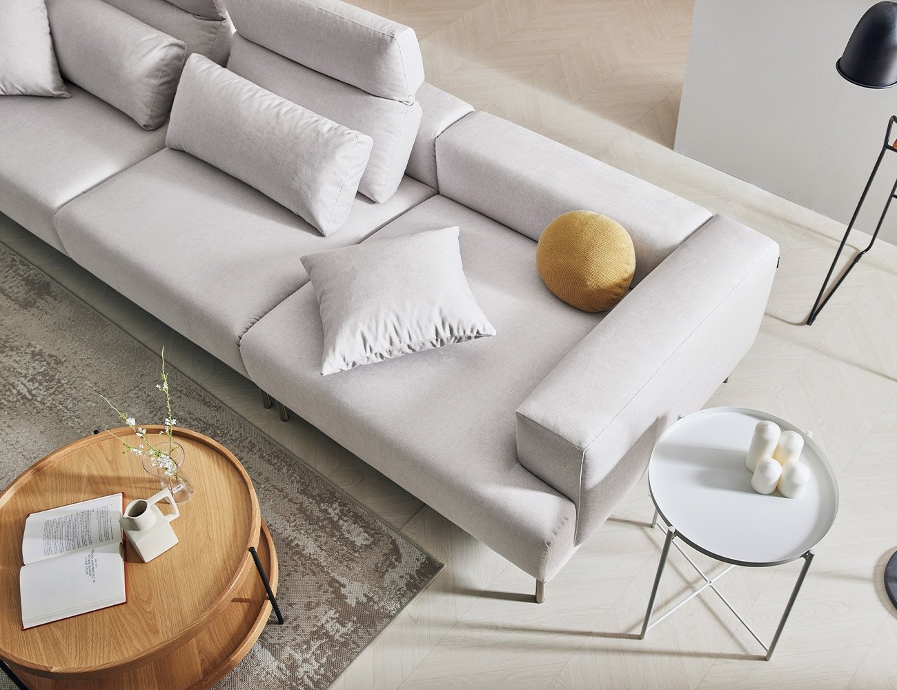 Ghế sofa 4 chỗ có chức năng vải Zenwave kèm 5 gối (gối 3 cái / gối 2 cái) - ghế sofa bọc nỉ 4 chỗ - ảnh 5 | Ghế Sofa 360