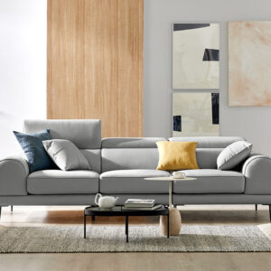 Ghế sofa 3.5 chỗ có chức năng da bò Schrenck tự nhiên kèm 2 gối