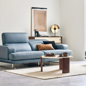 Ghế sofa Monosh 3 chỗ có chức năng da bò Schrenck tự nhiên