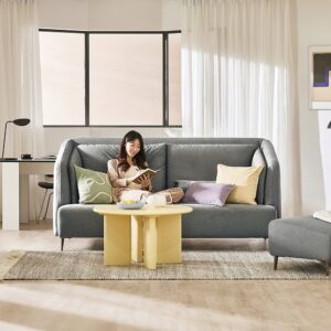 Alternative view of Ghế sofa 3 chỗ bọc vải kèm 2 gối
