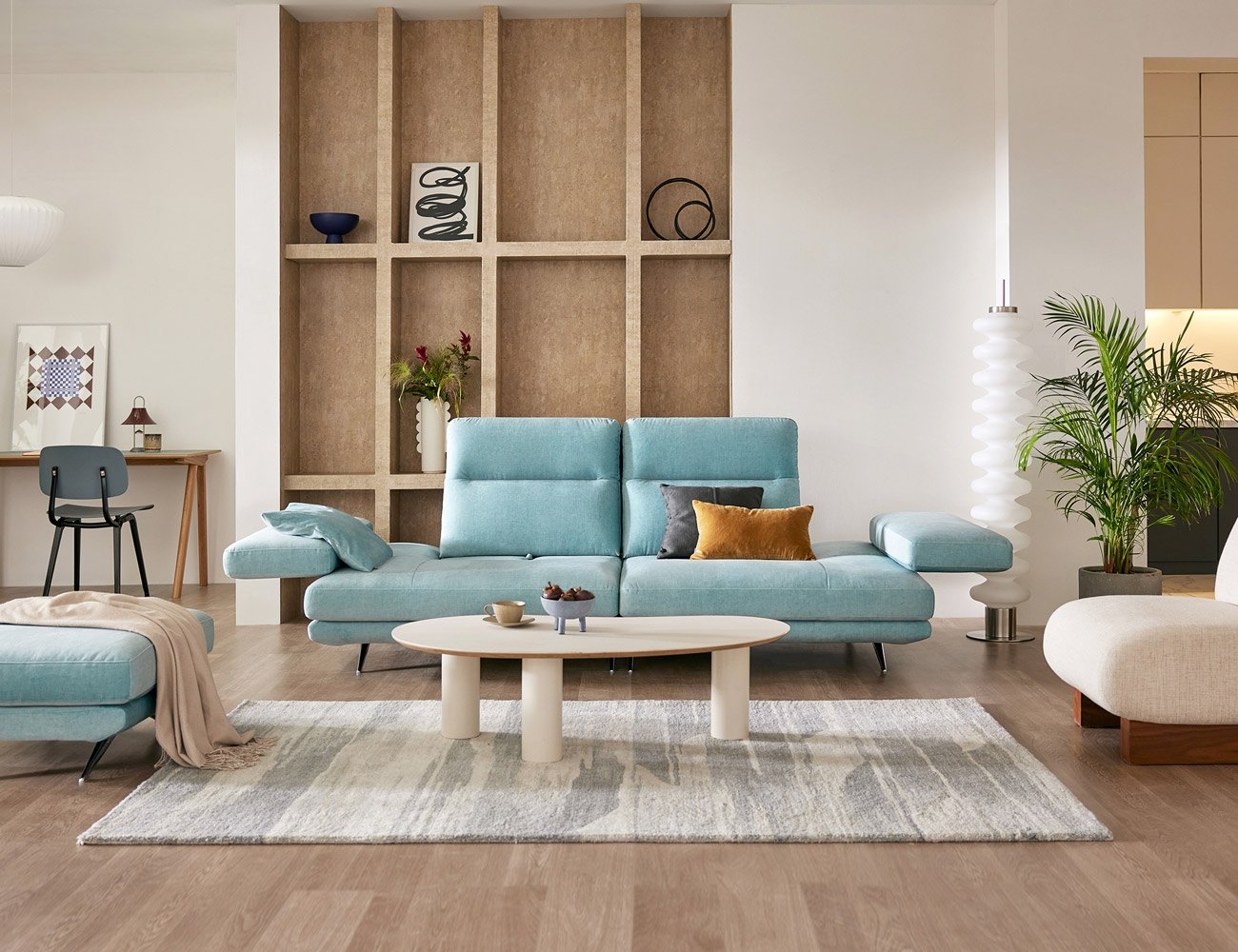 Ghế sofa Signature Wide 3 chỗ có chức năng vải Zenwave kèm 1 gối - ghế sofa bọc nỉ Signature Wide - ảnh 2 | Ghế Sofa 360