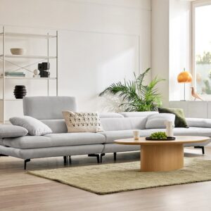 Ghế sofa 4 chỗ có chức năng vải Zenwave kèm 2 gối