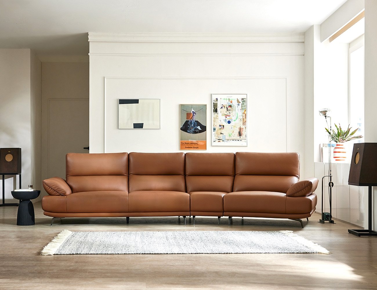 Ghế sofa 6 chỗ có chức năng da nguyên tấm da bò Schrenck tự nhiên () kèm 2 gối - sofa da bò thật 6 chỗ - ảnh 3 | Ghế Sofa 360