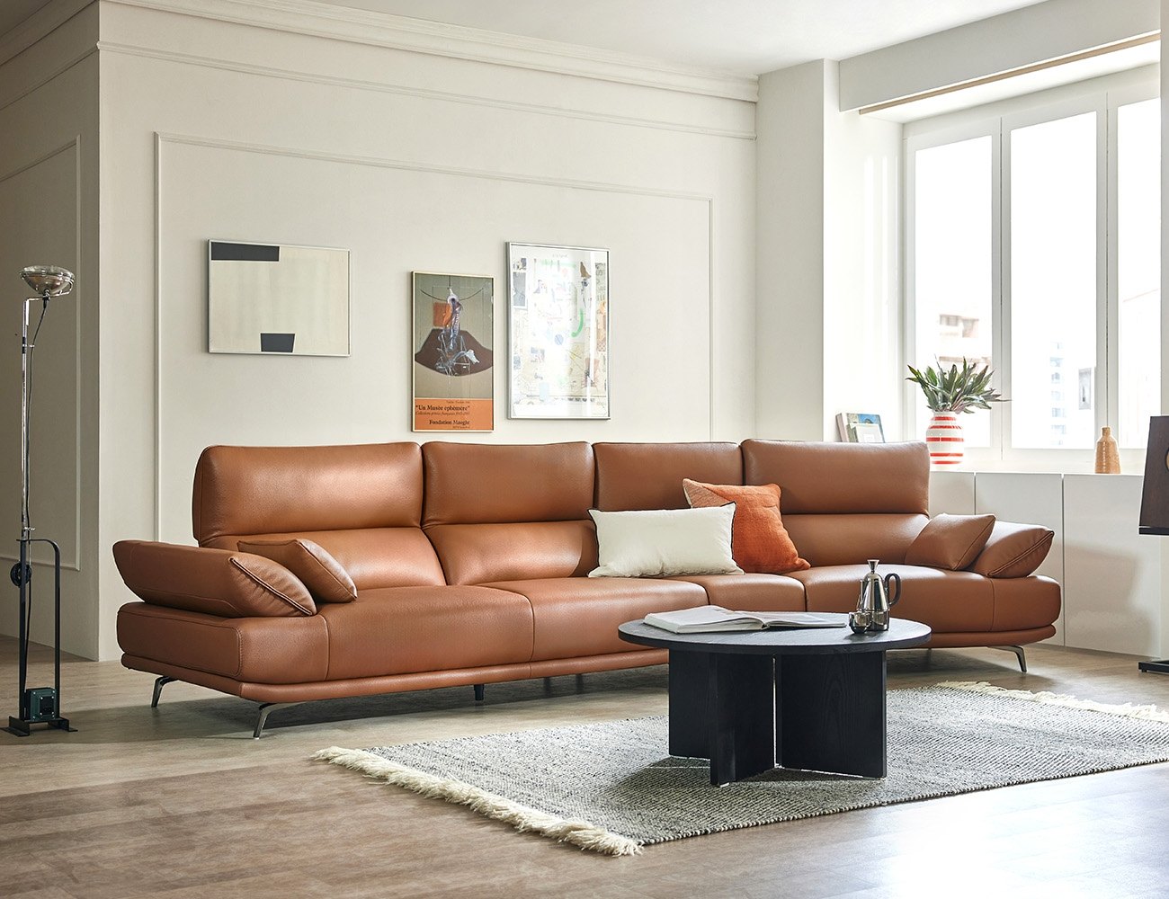Ghế sofa 6 chỗ có chức năng da nguyên tấm da bò Schrenck tự nhiên () kèm 2 gối - sofa da bò thật 6 chỗ - ảnh 5 | Ghế Sofa 360