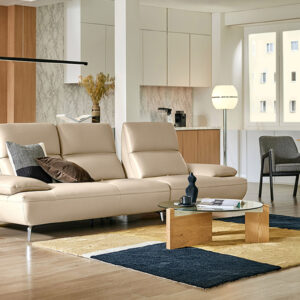 Ghế sofa Gemma Swing 3.5 chỗ có chức năng da bò tự nhiên