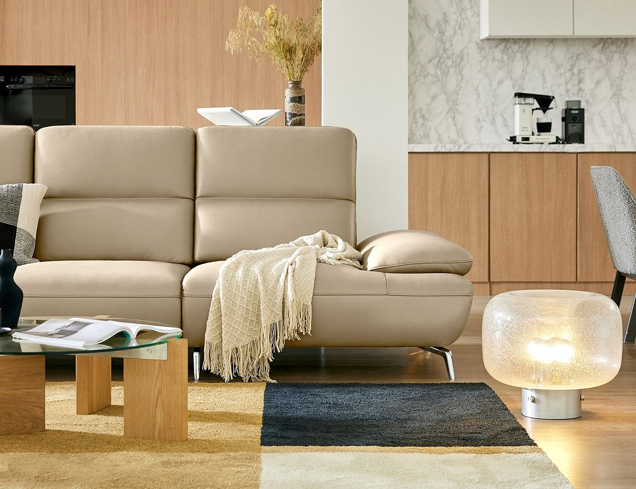 Ghế sofa Gemma Swing 3.5 chỗ có chức năng da bò tự nhiên - sofa da bò thật Gemma - ảnh 4 | Ghế Sofa 360