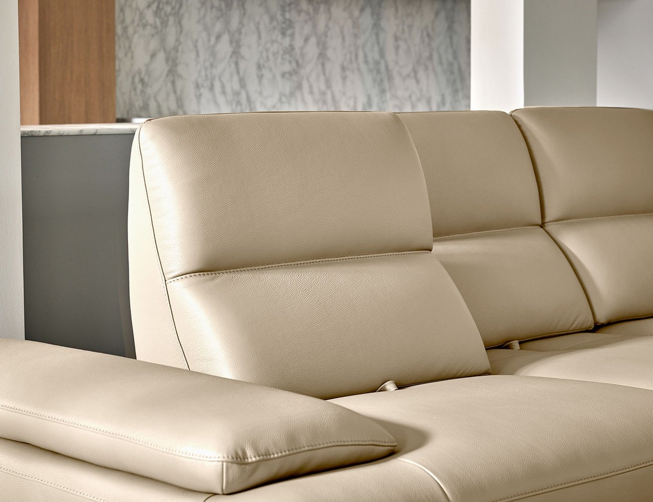Ghế sofa Gemma Swing 3.5 chỗ có chức năng da bò tự nhiên - sofa da bò thật Gemma - ảnh 6 | Ghế Sofa 360