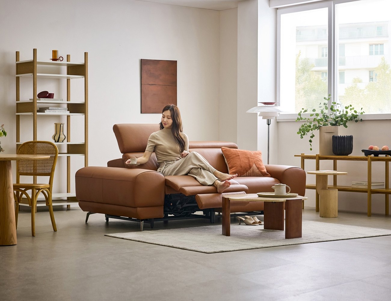 Ghế sofa 3 3 chỗ da bò Schrenck tự nhiên () - sofa da bò thật 3 chỗ - ảnh 2 | Ghế Sofa 360