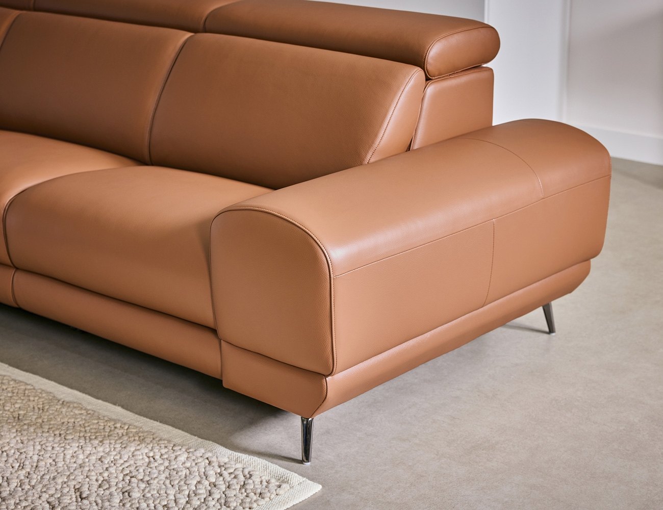 Ghế sofa 3 3 chỗ da bò Schrenck tự nhiên () - sofa da bò thật 3 chỗ - ảnh 6 | Ghế Sofa 360
