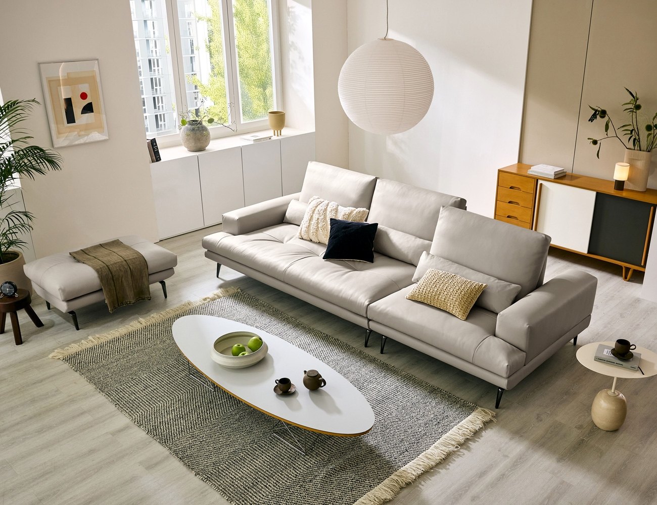 Ghế sofa Swing 4 chỗ có chức năng da bò Italy tự nhiên () kèm 3 gối - sofa da bò Italy 4 chỗ - ảnh 2 | Ghế Sofa 360