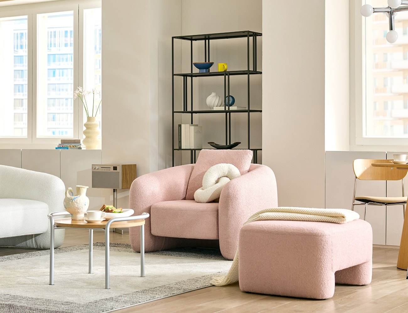 Ghế 1 chỗ bọc vải kèm 1 gối - ghế sofa đơn - ảnh 3 | Ghế Sofa 360