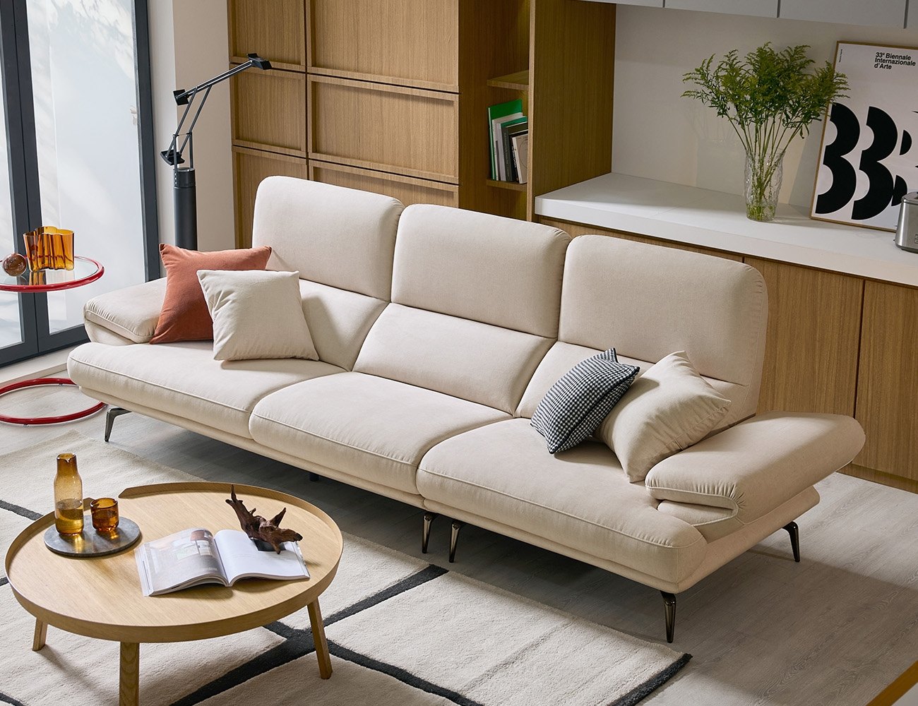 Ghế sofa 4 chỗ vải Zenwave kèm 2 gối - ghế sofa bọc nỉ 4 chỗ - ảnh 5 | Ghế Sofa 360