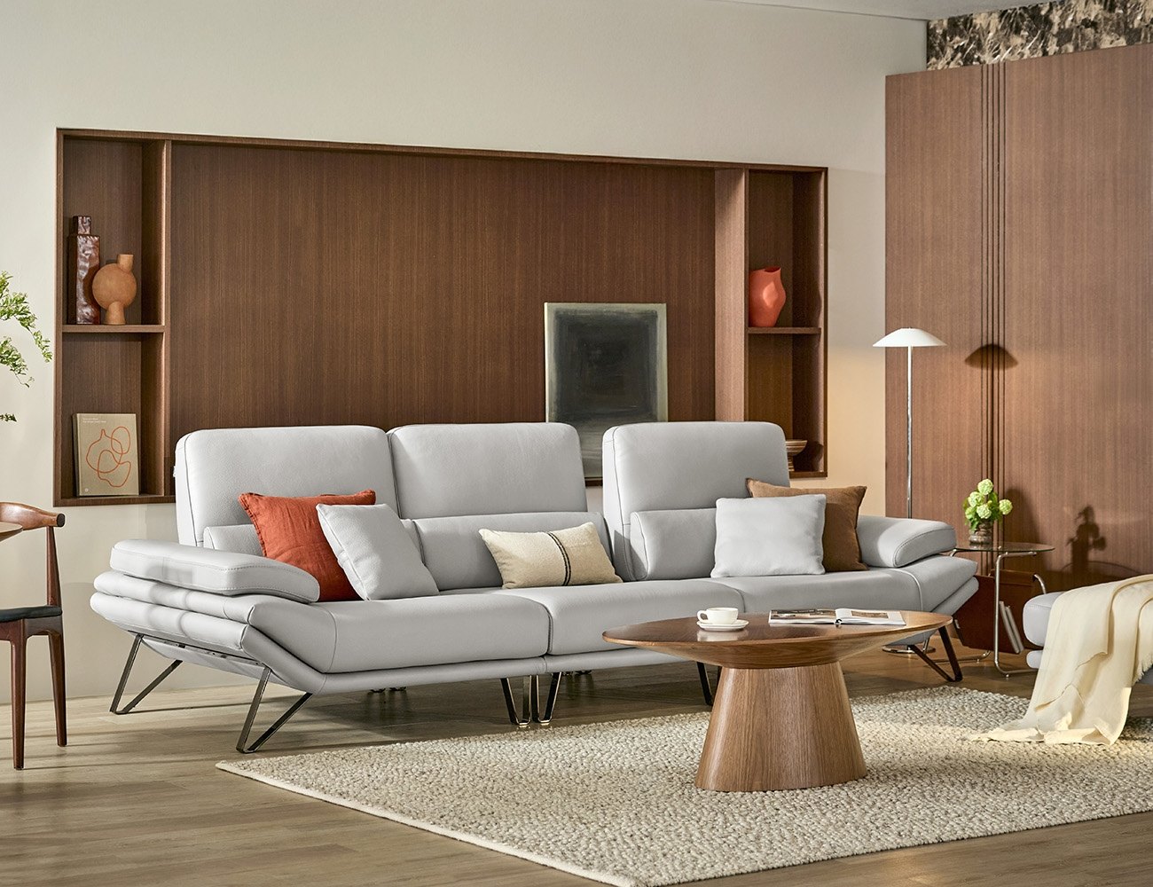 Ghế sofa 4 chỗ có chức năng da nguyên tấm da bò Schrenck tự nhiên () kèm 2 gối - sofa da bò thật 4 chỗ - ảnh 3 | Ghế Sofa 360