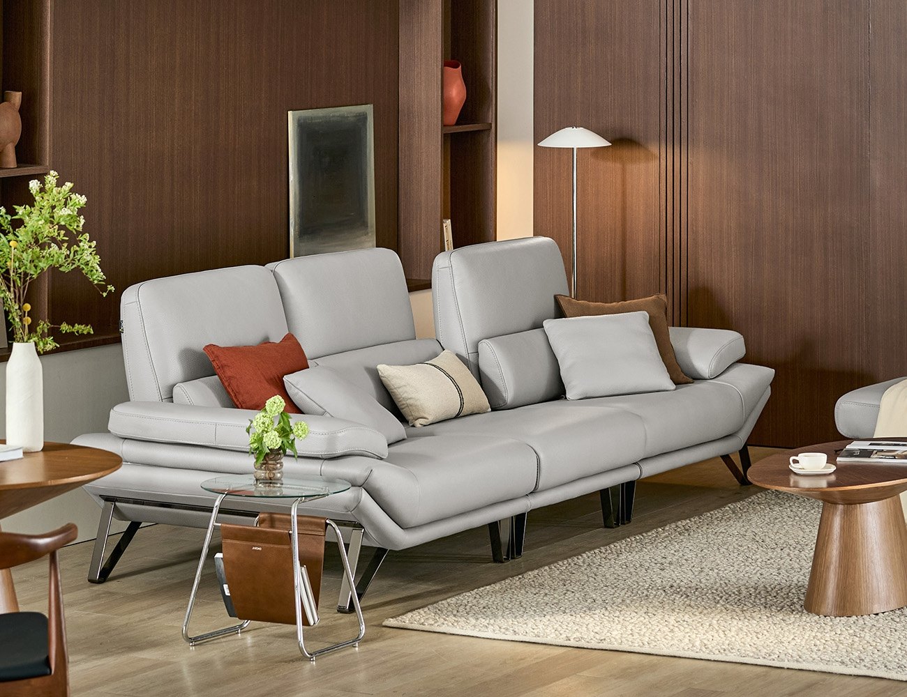 Ghế sofa 4 chỗ có chức năng da nguyên tấm da bò Schrenck tự nhiên () kèm 2 gối - sofa da bò thật 4 chỗ - ảnh 5 | Ghế Sofa 360