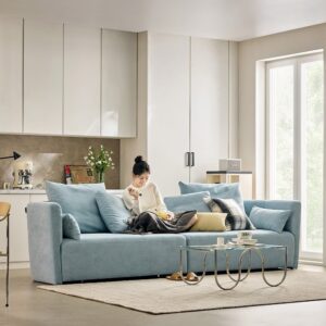 Alternative view of Ghế sofa 4 chỗ bọc vải kèm 6 gối