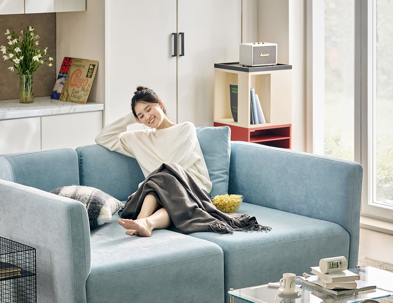 Ghế sofa 4 chỗ bọc vải kèm 6 gối - ghế sofa bọc nỉ 4 chỗ - ảnh 5 | Ghế Sofa 360