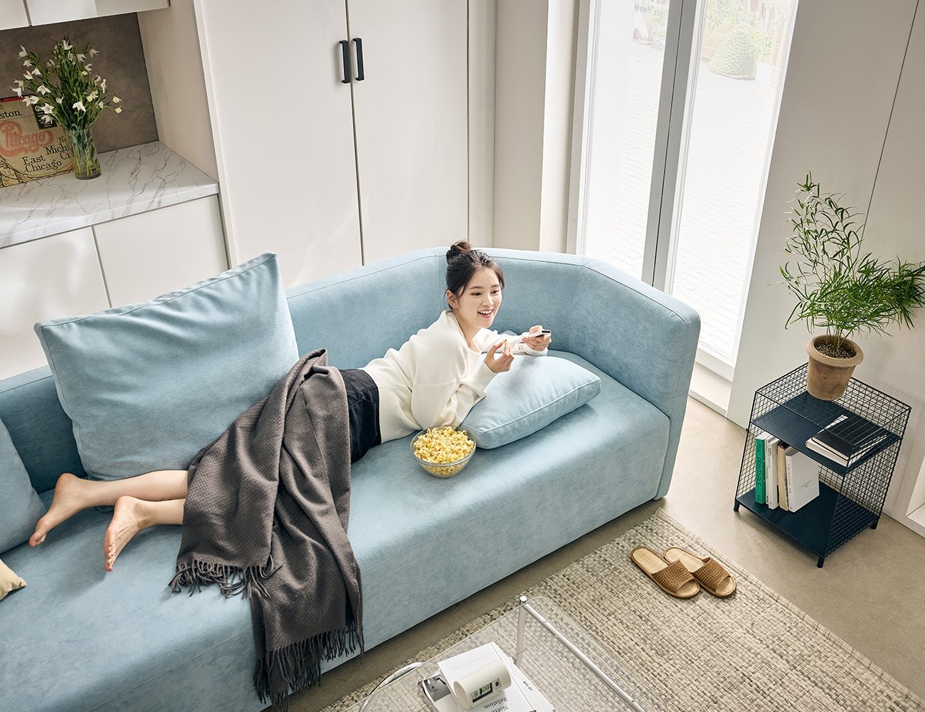 Ghế sofa 4 chỗ bọc vải kèm 6 gối - ghế sofa bọc nỉ 4 chỗ - ảnh 6 | Ghế Sofa 360