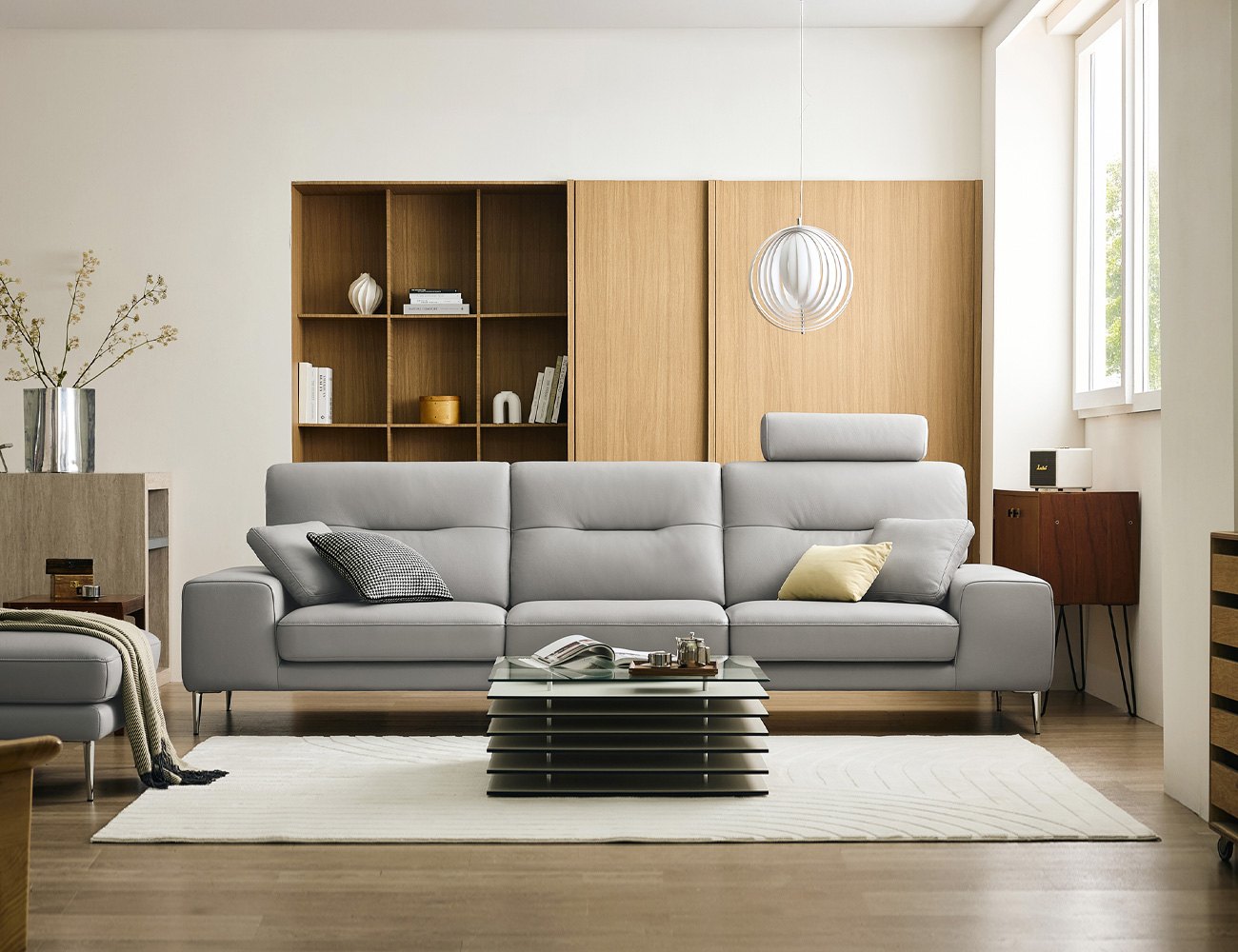 Ghế sofa 4 chỗ da bò tự nhiên kèm 2 gối - sofa da bò thật 4 chỗ - ảnh 3 | Ghế Sofa 360
