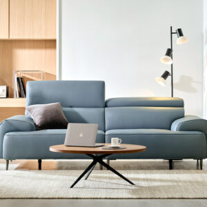 Ghế sofa 3 chỗ có chức năng da nguyên tấm da bò Schrenck tự nhiên ()
