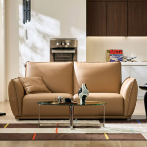 Ghế sofa 3 chỗ da bò tự nhiên () kèm 1 gối