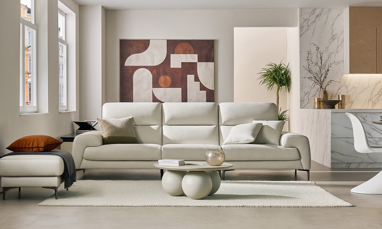 Ghế sofa 4 chỗ da bò tự nhiên () kèm 2 gối - sofa da bò thật 4 chỗ - ảnh 1 | Ghế Sofa 360