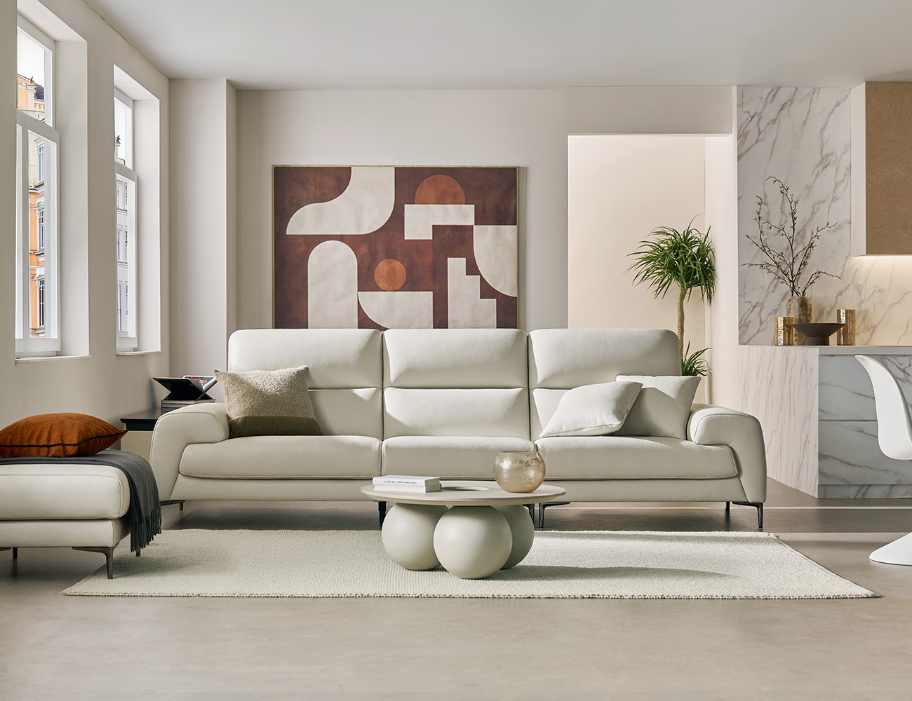 Ghế sofa 4 chỗ da bò tự nhiên () kèm 2 gối - sofa da bò thật 4 chỗ - ảnh 2 | Ghế Sofa 360