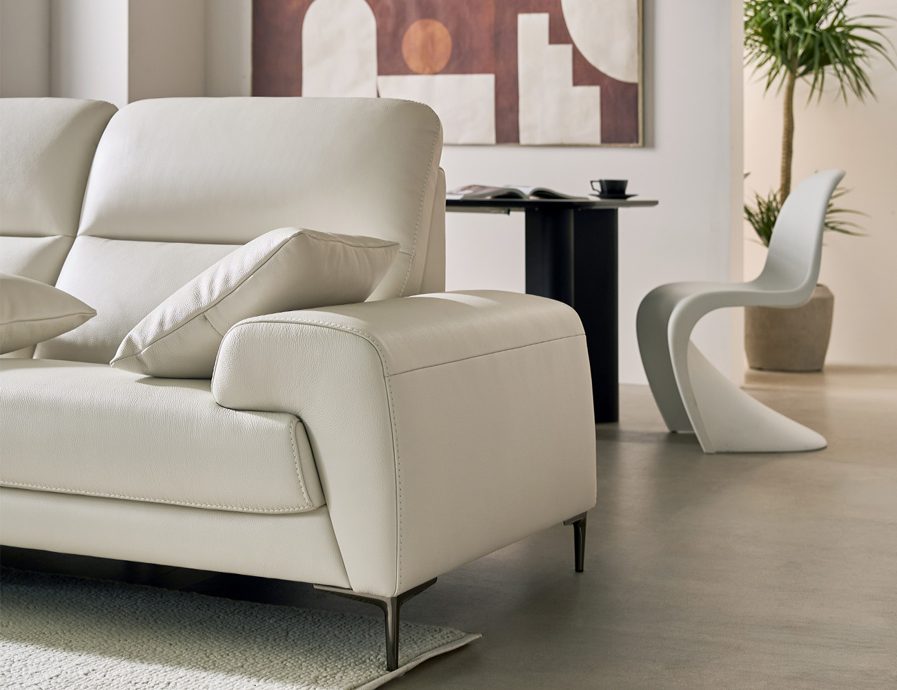 Ghế sofa 4 chỗ da bò tự nhiên () kèm 2 gối - sofa da bò thật 4 chỗ - ảnh 5 | Ghế Sofa 360