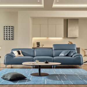 Alternative view of Ghế sofa Signic 4 chỗ có chức năng da bò nguyên tấm cao cấp (bọc da toàn bộ mặt) kèm 2 gối