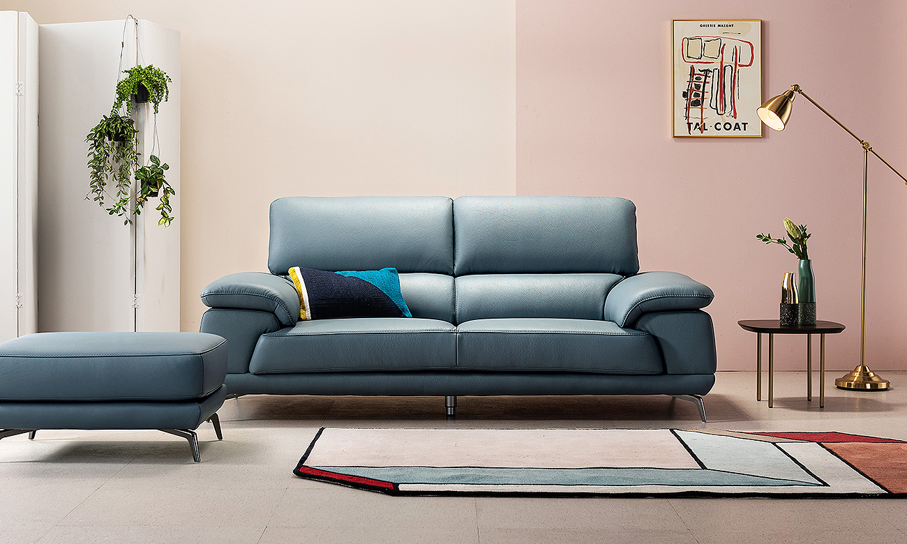 Ghế sofa Beni 3 chỗ da bò tự nhiên - sofa da bò thật Beni - ảnh 1 | Ghế Sofa 360